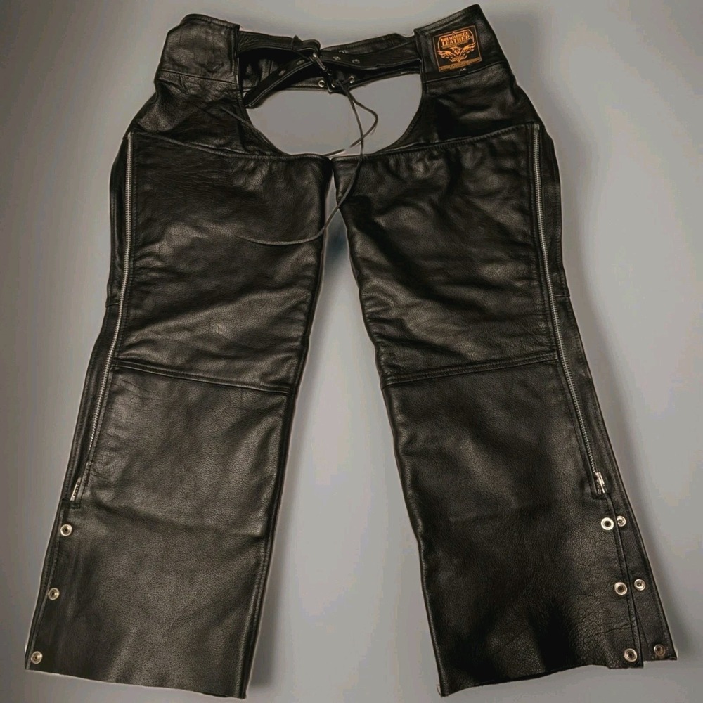 Milwaukee Leather XXL Chaps Removable Thermal‎ Liner 27" Thigh 29" Inseam Biker